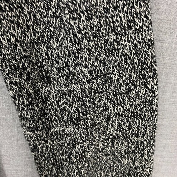 Roots Open Front Cardigan Sz Small Black and White Heather Heavy Knit - Picture 4 of 9